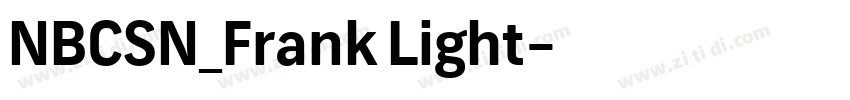 NBCSN_Frank Light字体转换
